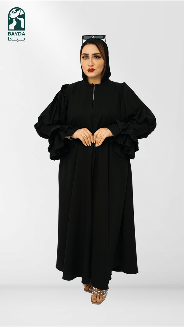 عباءة كريب أسود