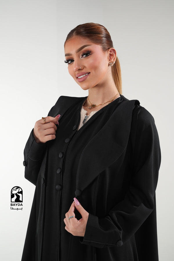 عباية "شمس" الفخمة - كريب كوري وطرحة برج الإمارات